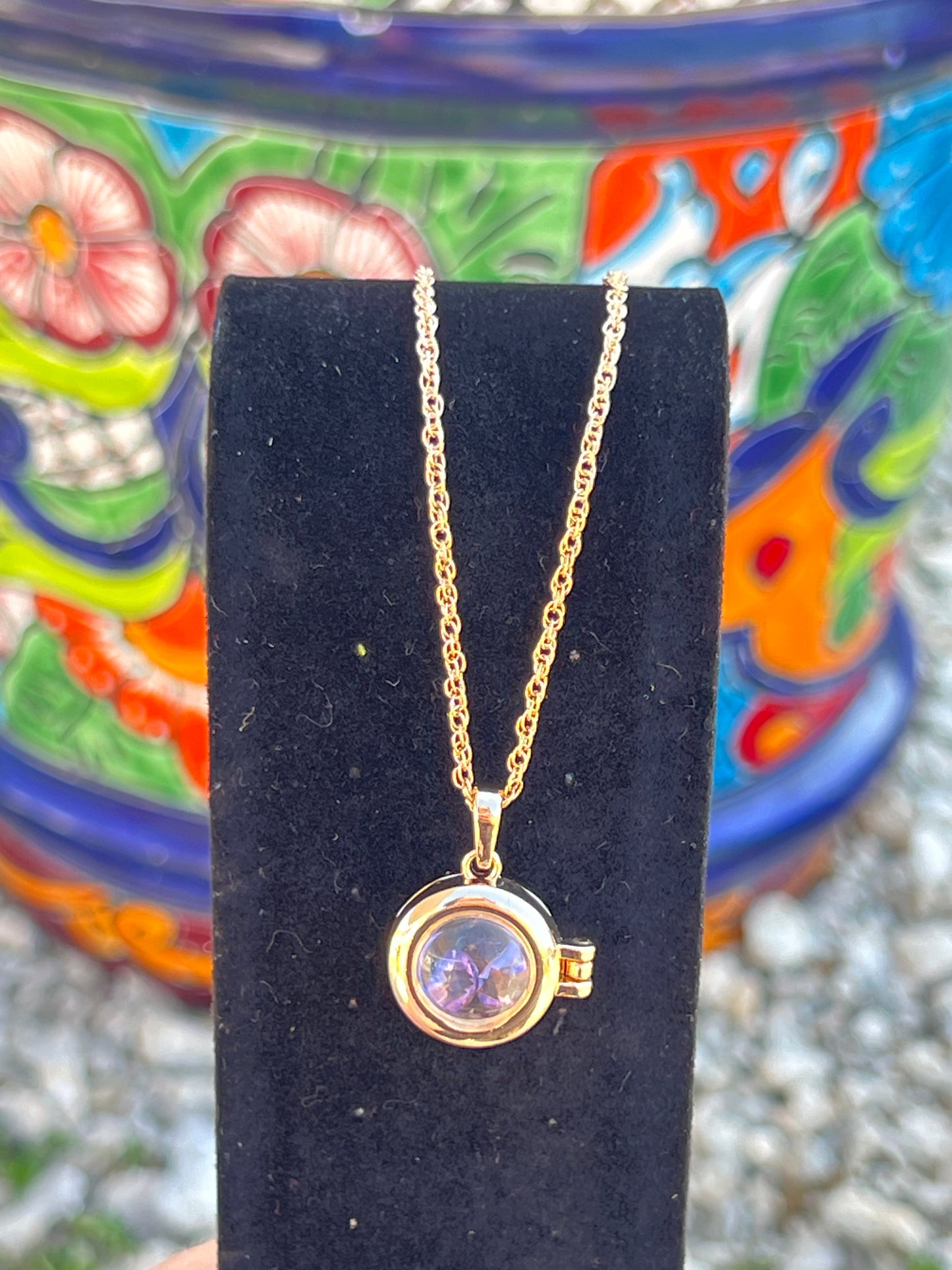 Birthstones Necklace Gold Plated with choice of 2 Birthstones