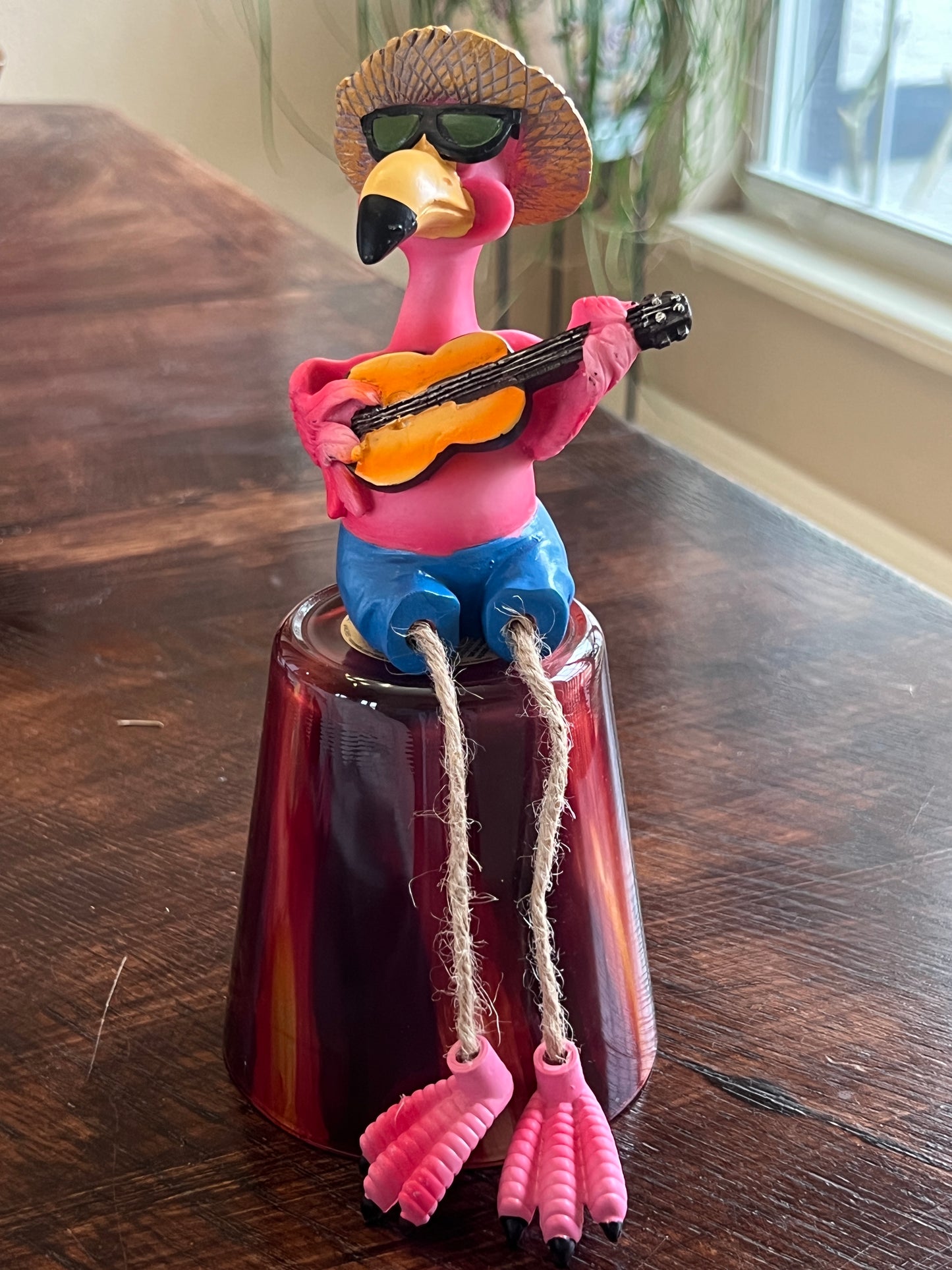 Flamingo with Guitar Sitter