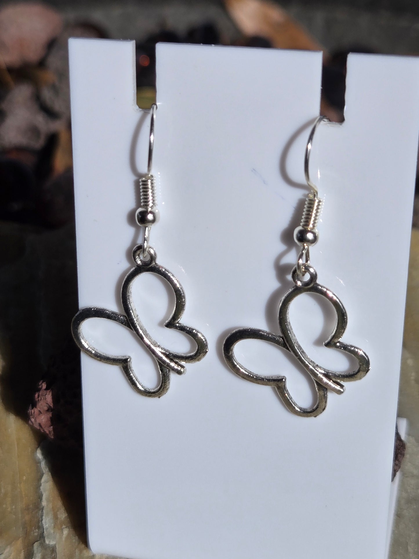 Earrings Handmade Butterflies Silver Plated