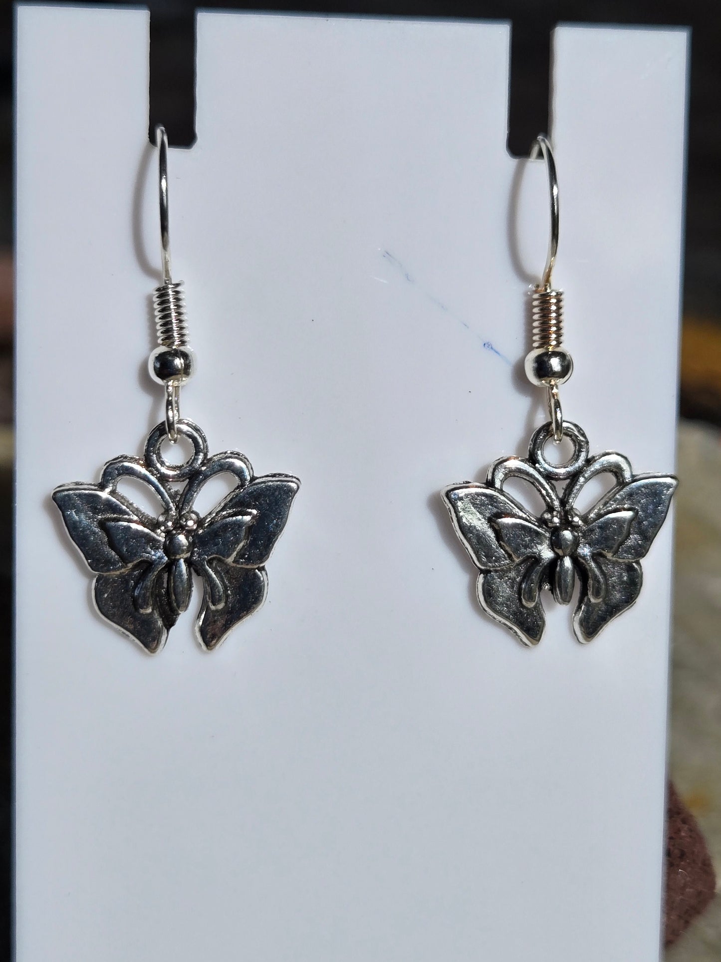 Earrings Handmade Butterflies Silver Plated