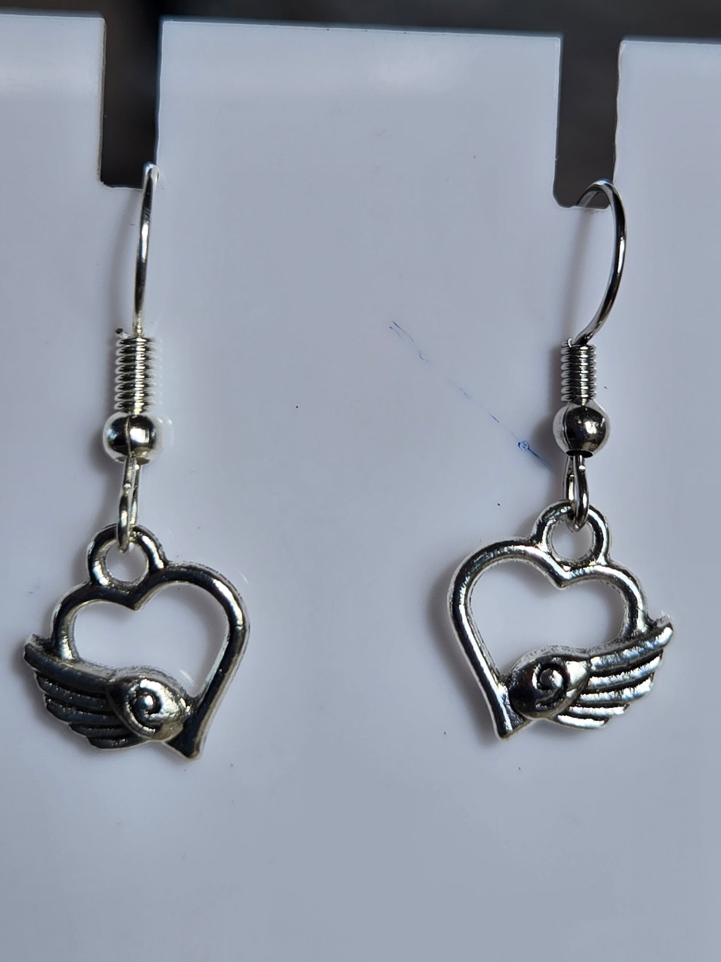 Earrings Handmade Wings Silver Plated