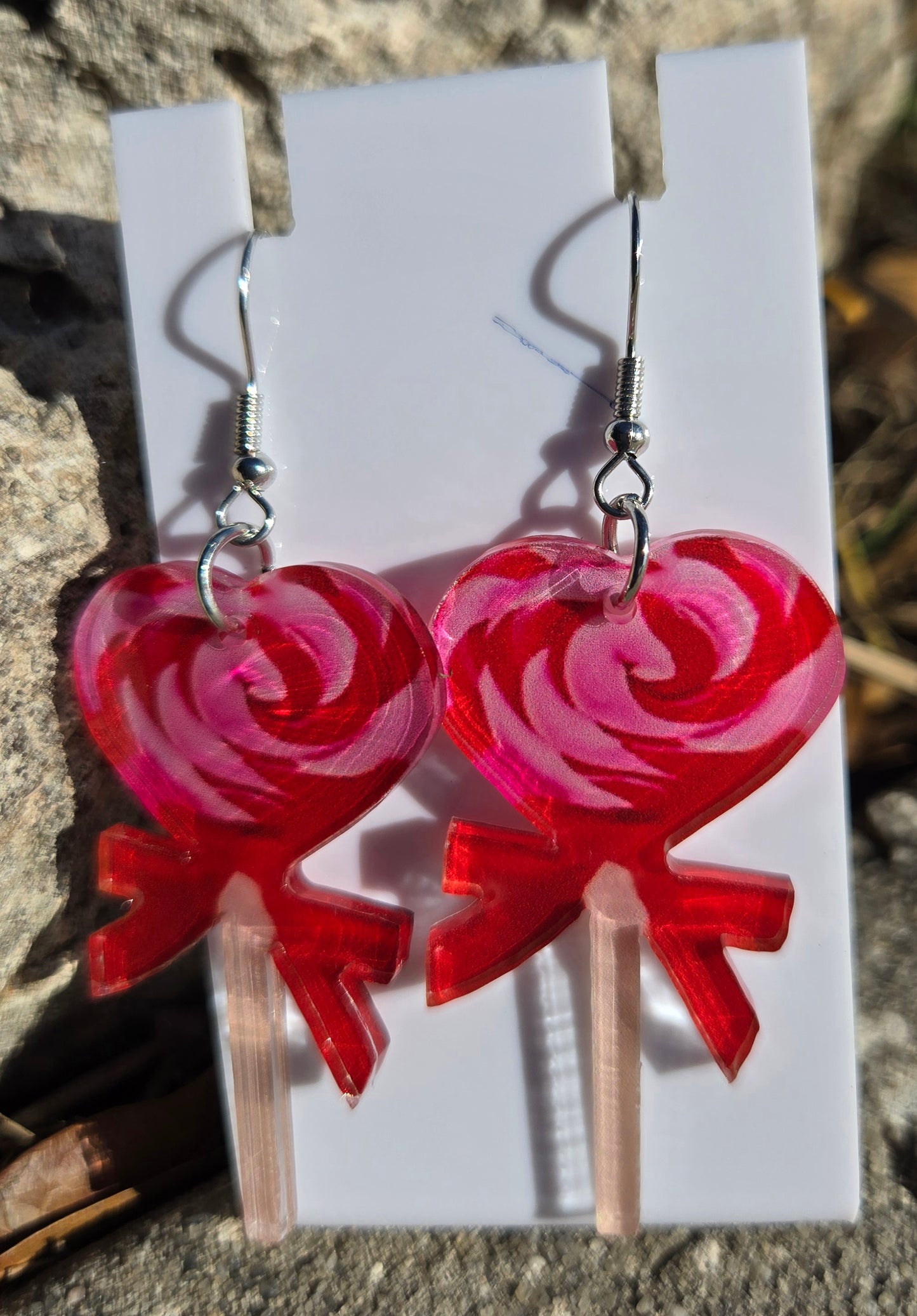 Valentines Earrings Lollipops
