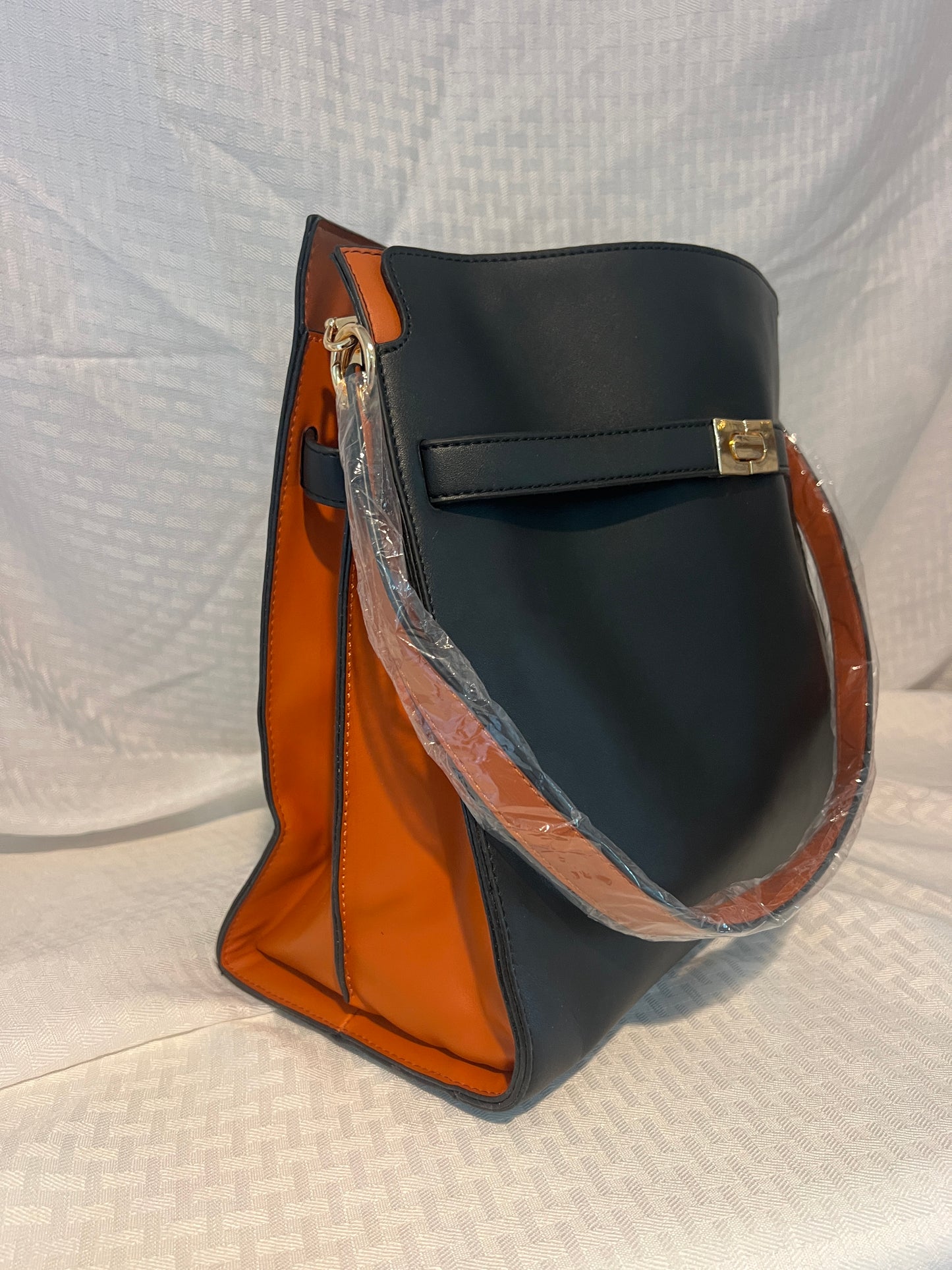 Black Structured Shoulder Bag - New