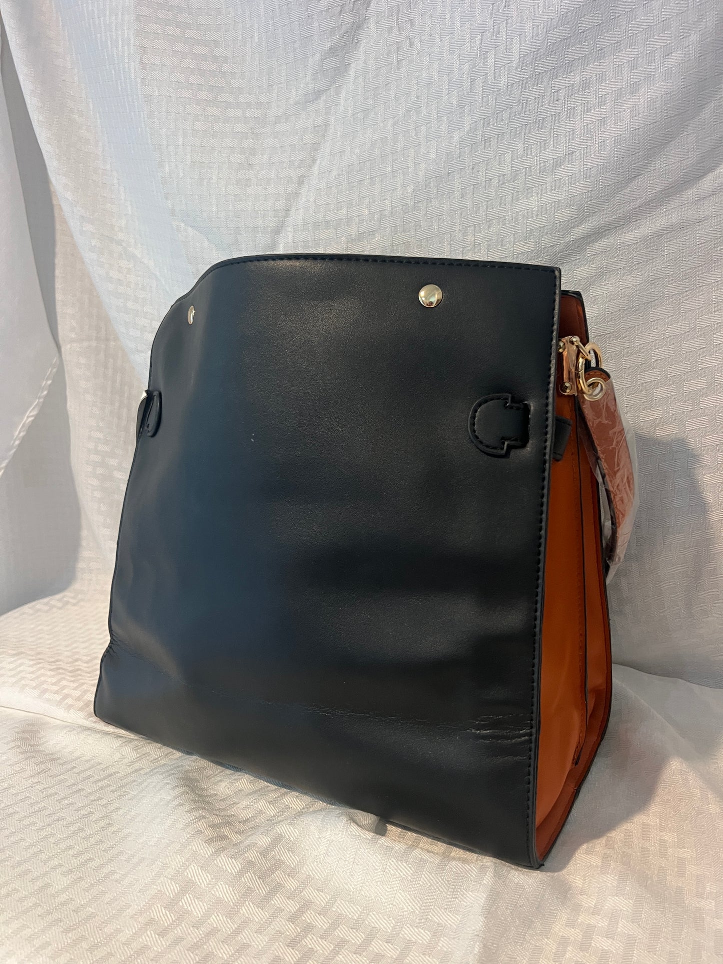 Black Structured Shoulder Bag - New