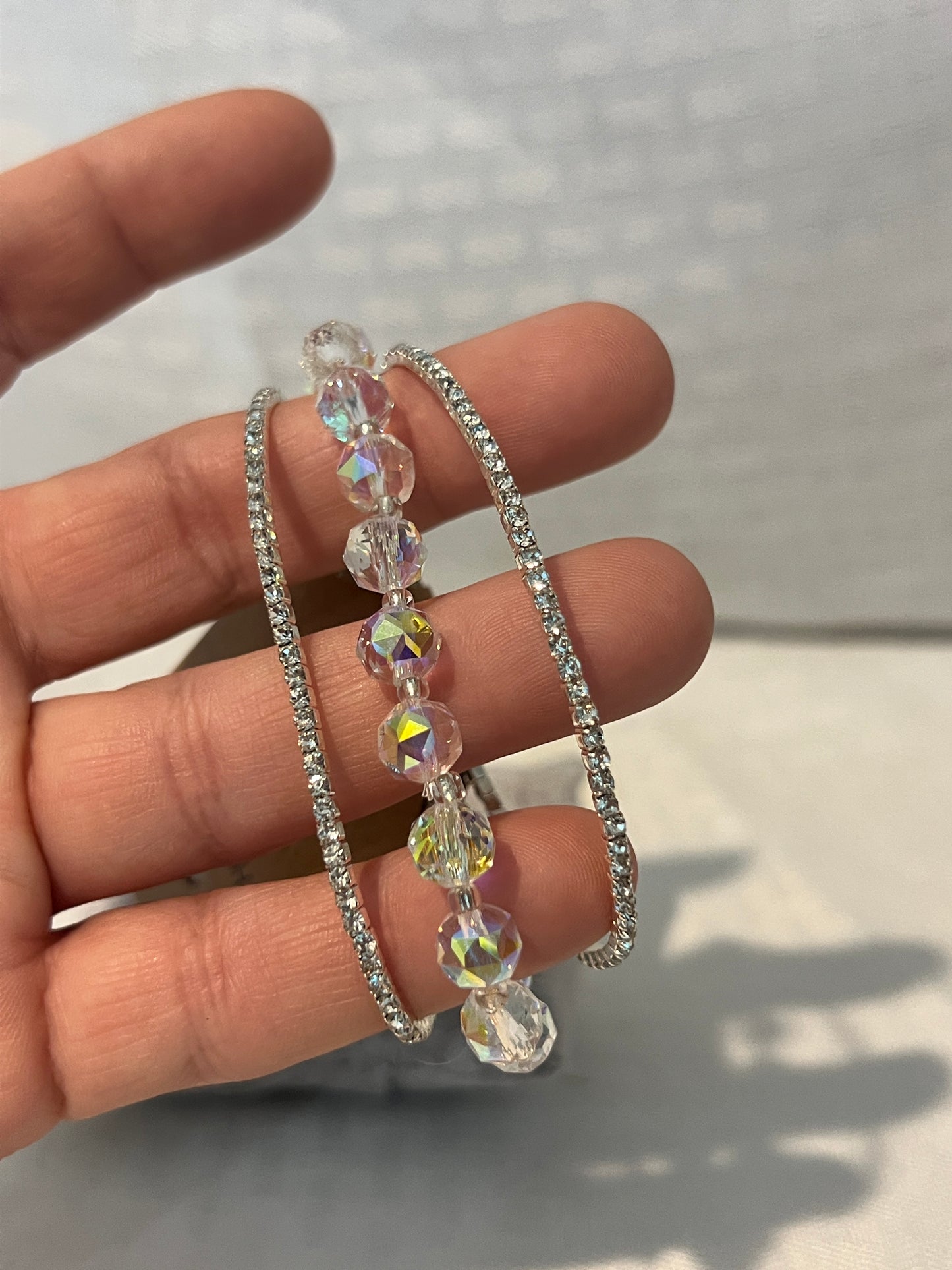 Sparkling Glass Beads Trio Bracelet - NEW