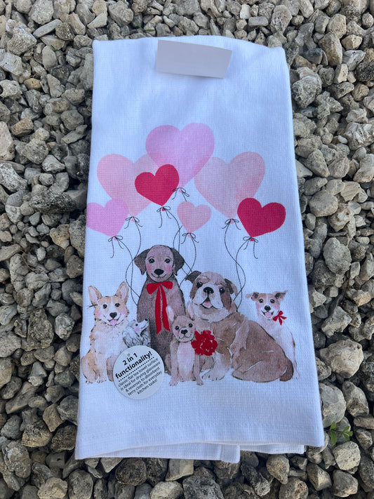 Doggy Valentine's Towel