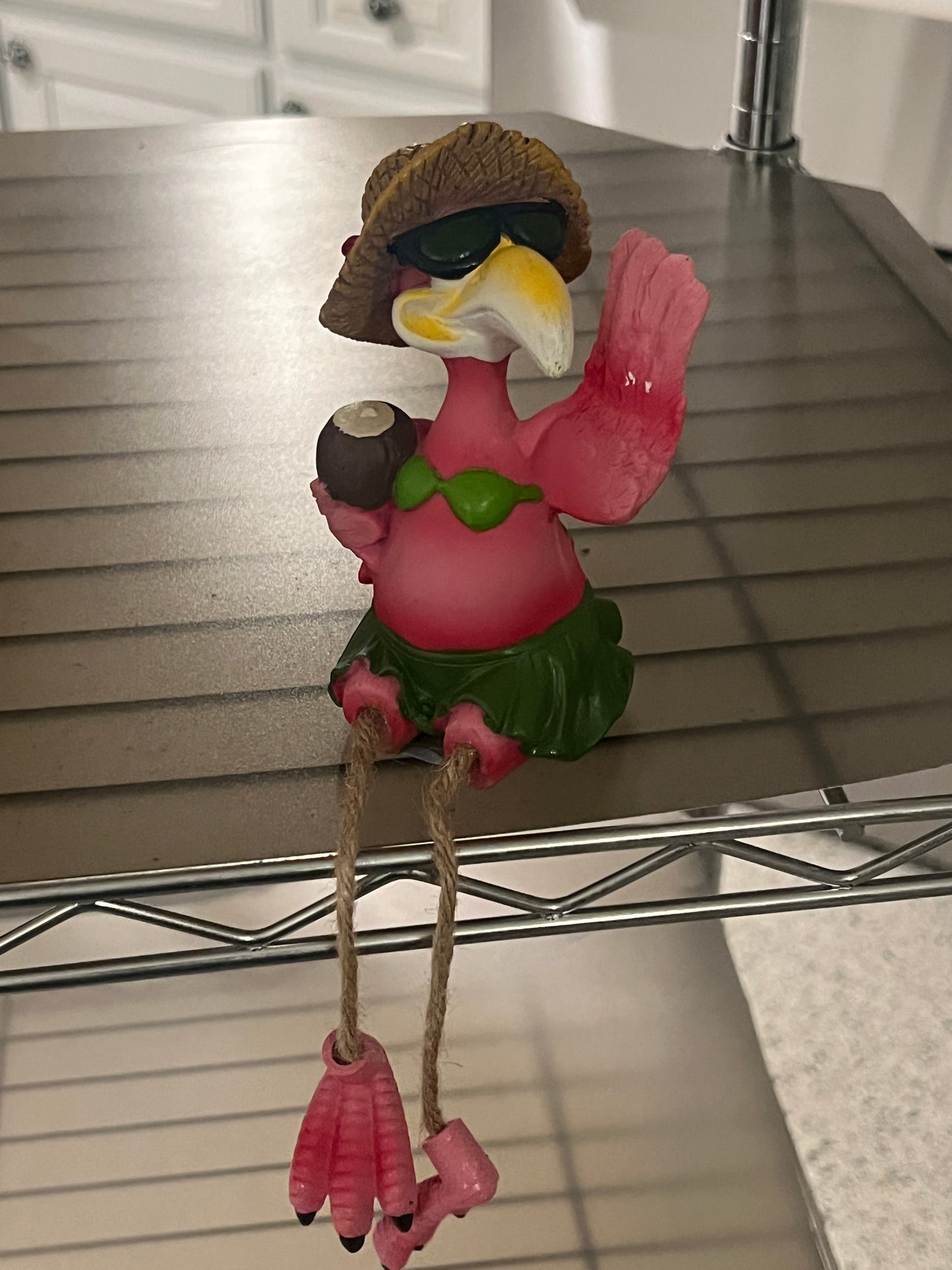 Flamingo with Coconut Sitter