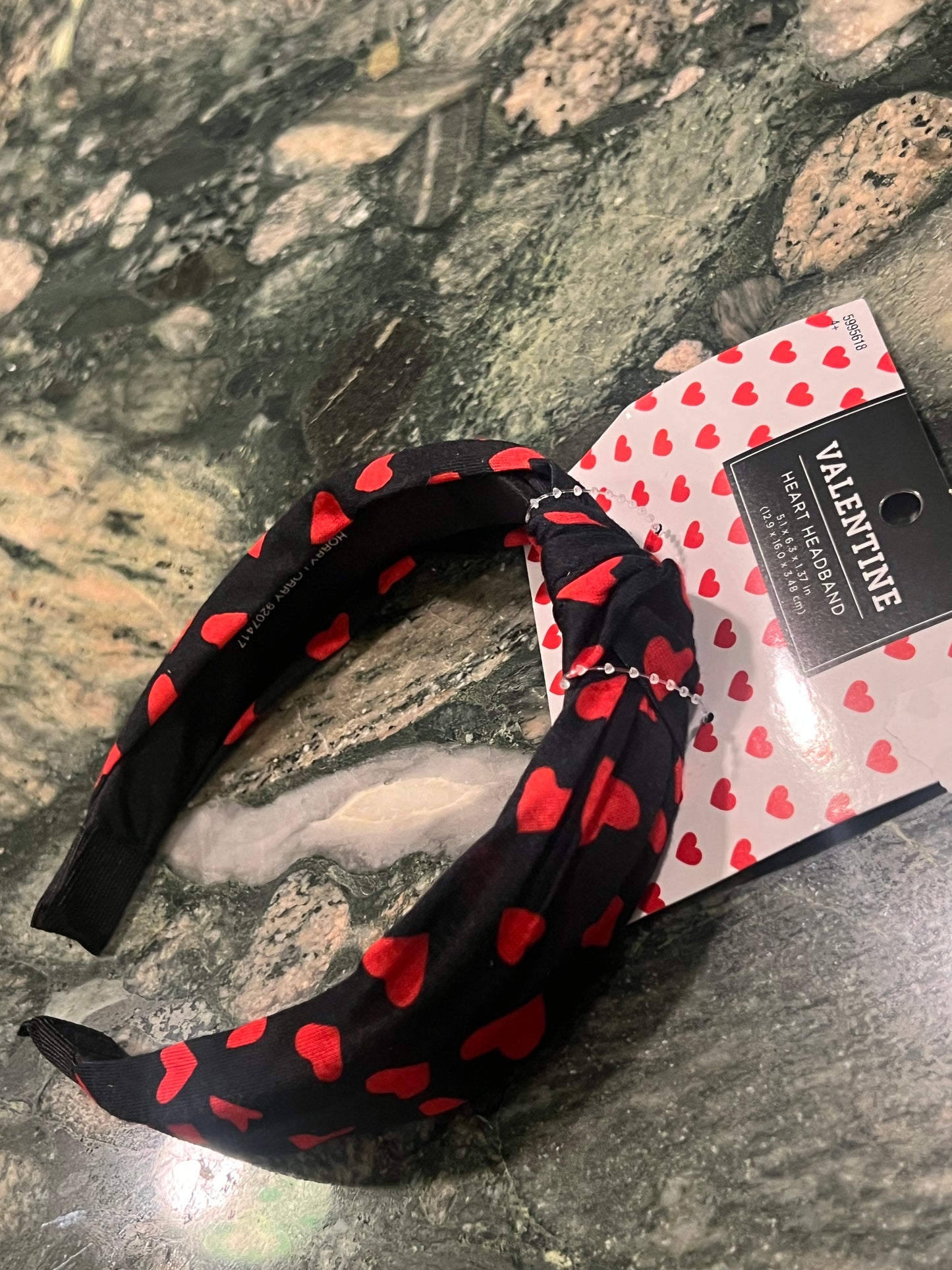 Valentine Headband (Black and Red)