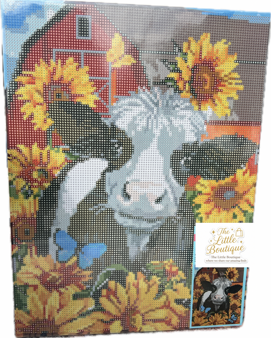Sunflower Cow Diamond Art (Large)