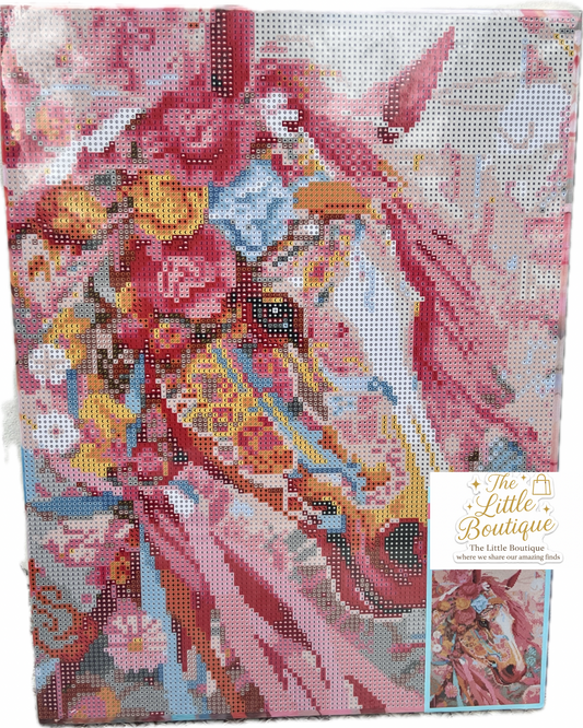 Pink Horse Diamond Art (Large)