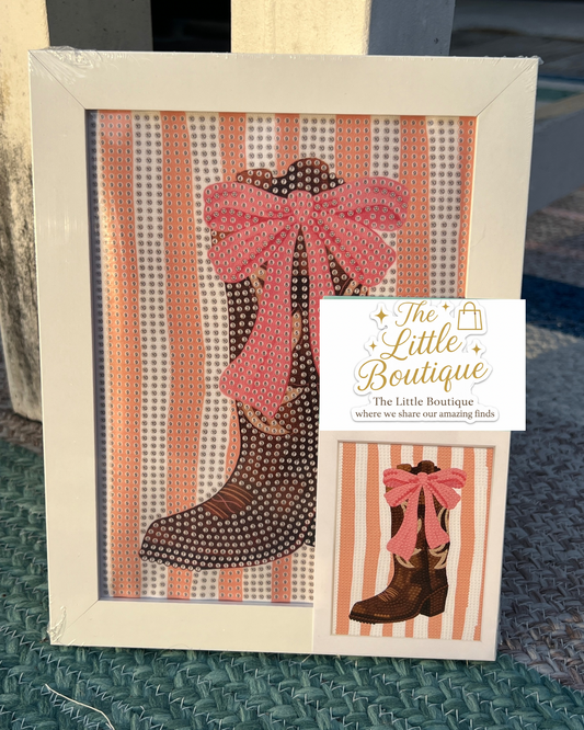 Boot with Bow Diamond Art (Medium Size)