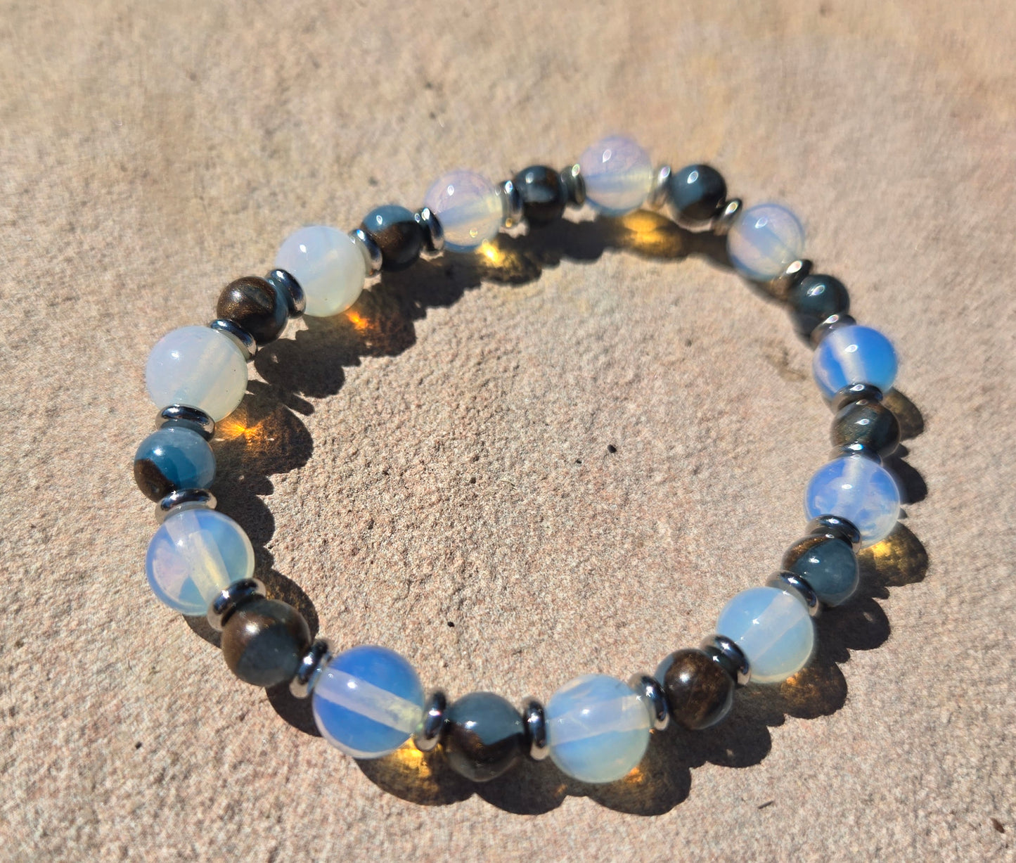 Bracelet with Blue Mosaic Quartz