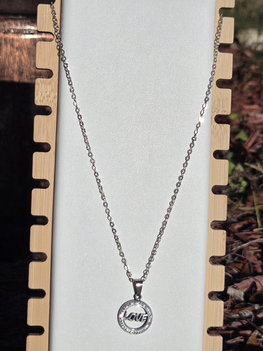 Love Pendant Necklace 18 inches