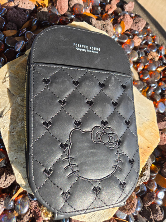 Dark Gray Cell Phone Bag with over the shoulder strap