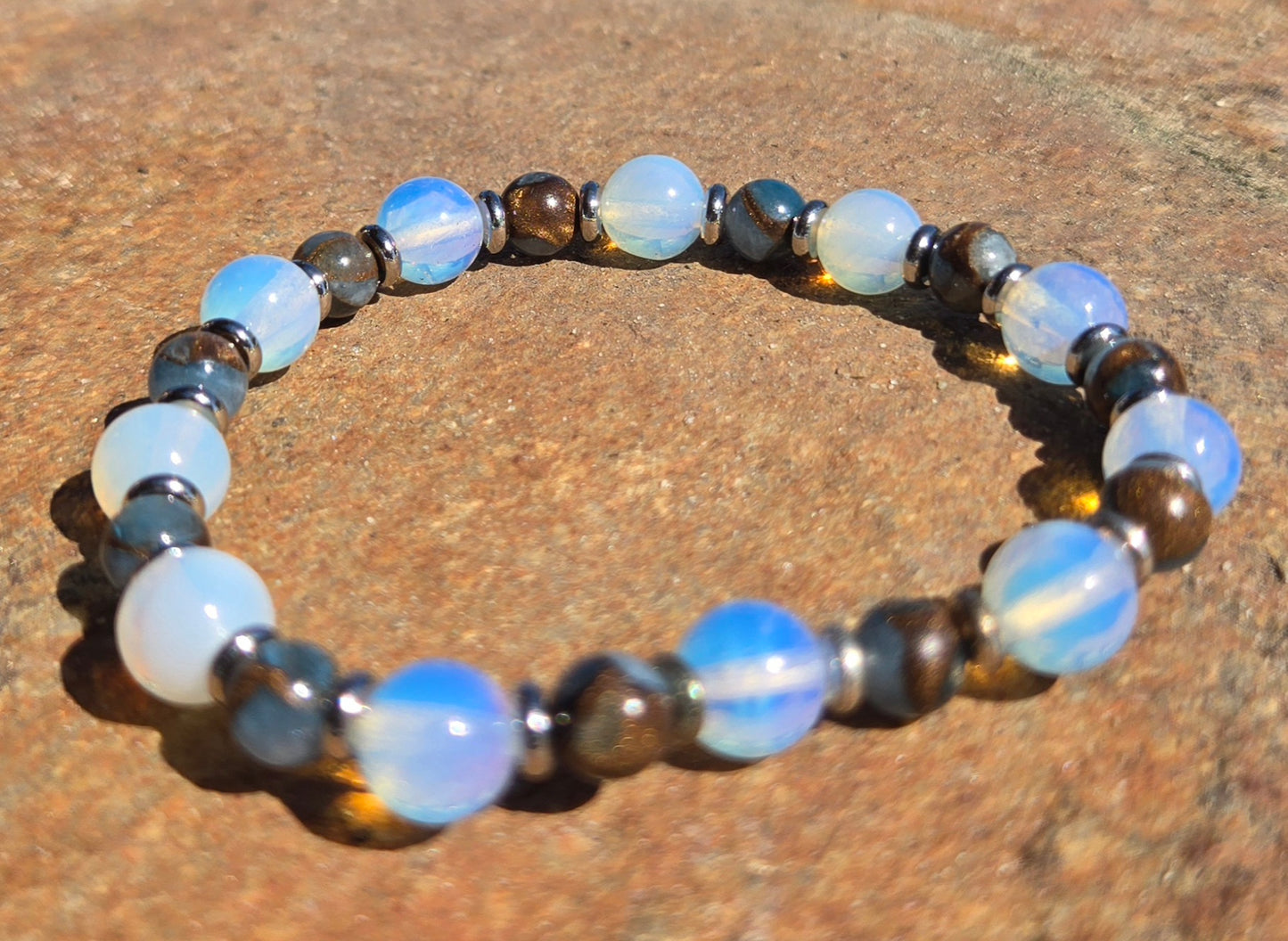 Bracelet with Blue Mosaic Quartz